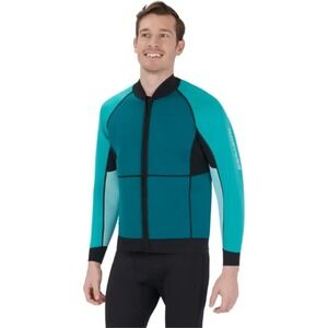 SEA-DOO Montego Men's L Neoprene Jacket Full Zip Teal Black‎ Watersport NWT $128